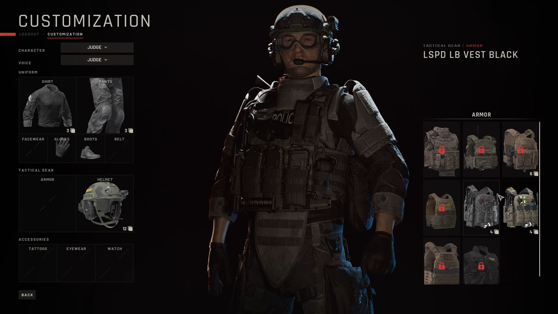 First-person view of a SWAT team stacking up before a raid
