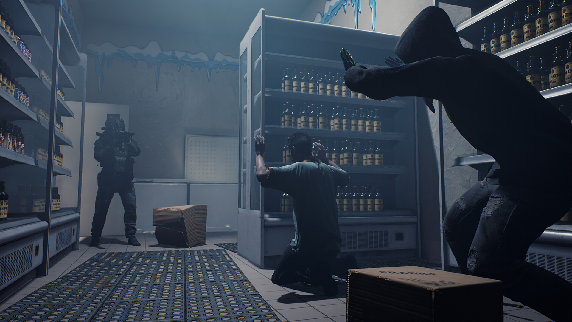 Inside a suspect's hideout